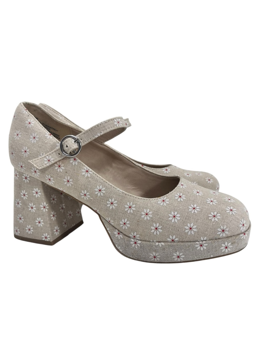 Madden Girl Mantel Floral Mary Jane Platform Heels